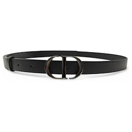 NEUER LANGER CHRISTIAN DIOR GÜRTEL SILBER RUTHEN LOGO SCHNALLEN T36 - Christian Dior