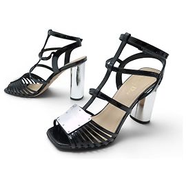 NUOVE SANDALI CHRISTIAN DIOR LA PARISIENNE 38.5 PELLE NERA