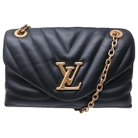 BORSA LOUIS VUITTON NEW WAVE CHAIN MM M58552 IN PELLE NERA A SPALLA