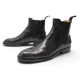 STIVALETTI LOUIS VUITTON CHELSEA LEAGUE 7 41 IN PELLE PATINATA