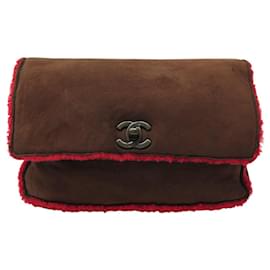 POCHETTE VINTAGE CHANEL CON LOGO CC IN PELLE DI MONTÓN REVERSATA CLUTCH