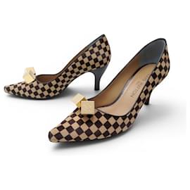 SAPATOS NOVOS LOUIS VUITTON ESCARPIN PUMP 39 EM CALFSKIN DAMIER