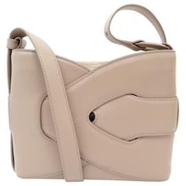 Polène NUOVA BORSA A SPALLA POLENE NODDE IN PELLE LISCIA TAUPE BORSA A MANO