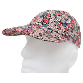 NEUF CASQUETTE DE BASE BALL GUCCI X LIBERTY FLEURS 634374 COTON FLOWERS CAP