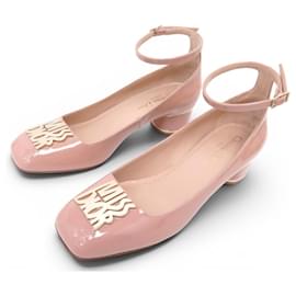 NUOVE SCARPE MISS DIOR BABIES KCV266VNI 37 DECOLLATE IN PELLE LACCATA
