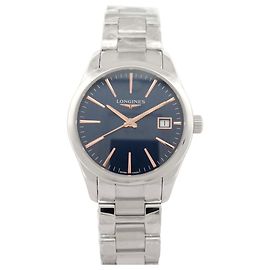 RELOJ LONGINES CONQUEST CLASSIC L2.386.4 34MM DE ACERO CUARZO NUEVO