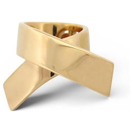 NUEVO ANILLO CHRISTIAN DIOR NUDO CD M 51 EN METAL DORADO
