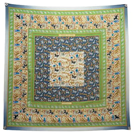 Hermès FULAR VINTAGE HERMES CHASSE EN INDE 1ª EDIZIONE 1986 CARRE 90 SETA
