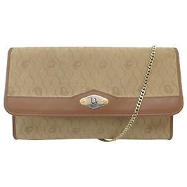 BORSA VINTAGE CHRISTIAN DIOR POCHETTE IN TELA NIDO D'APE CON TRACULLA