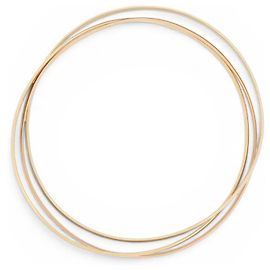 Autre Marque BRACCIALE RIGIDO 3 ANELLI 19 CM IN ORO BIANCO GIALLO E ROSA 750 18K 25.1GR GOLD BANGLE