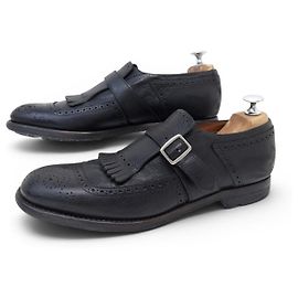 MOCASSINI CHURCH'S SHANGHAI CON FIBBIA 6.5 40.5 MONK SHOES IN PELLE