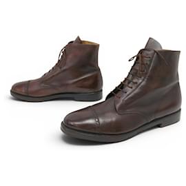 STIVALETTI JOHN LOBB MORTON 11.5 45 IN PELLE MARRONE - John Lobb