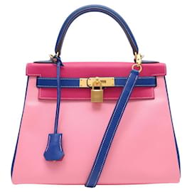 Hermès NUOVA BORSA HERMES KELLY 28 IN PELLE EPSOM TRICOLORE CON TRACCOLLA