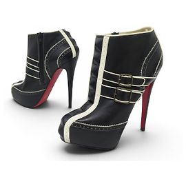 ZAPATOS CHRISTIAN LOUBOUTIN BOTINES BOBO 38.5 CUERO