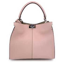 Fendi Borsa Selleria Pink Leather Peekaboo X-Lite Medium