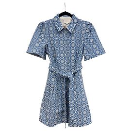 Vestido Gemini Sézane en algodón bordado azul