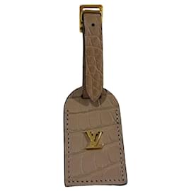 Etichetta per bagaglio in pelle taupe Matt Louis Vuitton