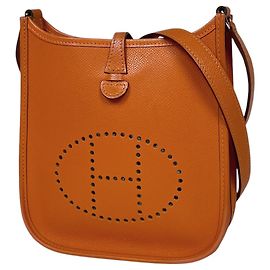 Hermès Borsa a tracolla Pochette Hermes Evelyne TPM in Potiron