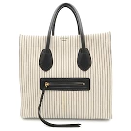 Borsa Tote Celine Luggage Phantom Medium Stripe Square - Céline