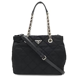 Prada Tessuto Triangle Chain Schultertasche