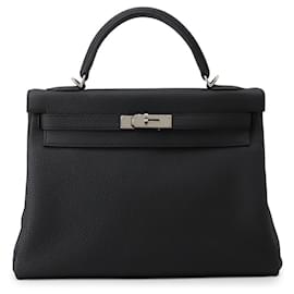 Borsa Hermes Kelly 32 in pelle Togo nera - Hermès