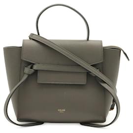 Celine Belt Bag Nano Handtasche aus Leder Grau - Céline