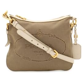 Borsa a tracolla in jacquard Prada