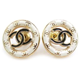Orecchini a lobo Chanel Oro e Bianco