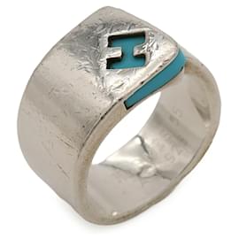 Hermes Candy Ring in Silver and Blue - Hermès
