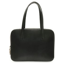 Borsa a mano/Tote in pelle nera Panthère di Cartier