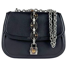 Borsa a tracolla in pelle nera Louis Vuitton