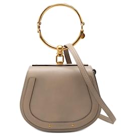 Borsa a tracolla Nile in piccola pelle marrone Chloé