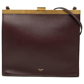 Céline Borsa Celine Red Mini in pelle di vitello liscia con chiusura