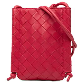Bottega Veneta Borsa a tracolla The Knot in nappa mini Intrecciato rosa
