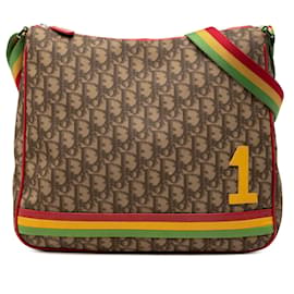 Dior Marrone Diorissimo Trotter Tela Rivestita Rasta Crossbody