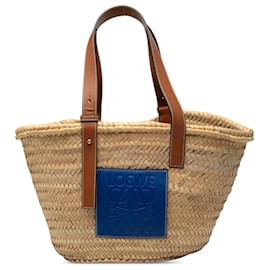 Borsa Tote LOEWE Beige Medium in rafia Anagram