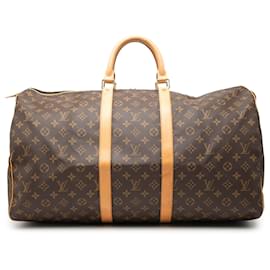Louis Vuitton Marrone Monogram Keepall 55