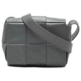 Bottega Veneta Gray Candy Nappa Intrecciato Cassette Crossbody