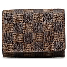 Louis Vuitton Marrón Damier Ebene Enveloppe Carte de Visite