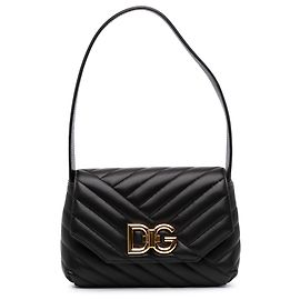 Borsa a tracolla Dolce & Gabbana Black Small Quilted Lambskin Lop