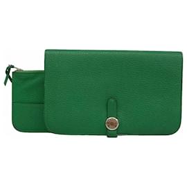 Cartera larga Dogon GM Hermes en Bambou - Hermès