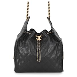 Borsa a tracolla Chanel Matelassé Black Chain
