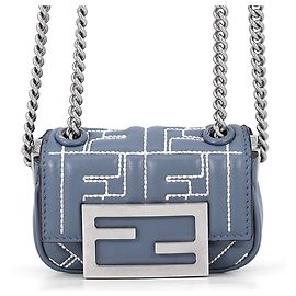 Bolso bandolera de cuero Fendi Zucca Nano Bucket