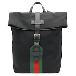 GUCCI Band Techno Canvas Web Line Sherry Rucksack - Gucci