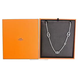 HERMES Collier long Farandole Chaine d'Ancre SV925 - Hermès