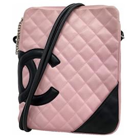Bolsa de ombro Chanel Cambon em pele de cordeiro