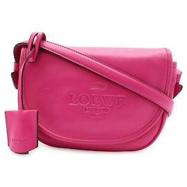 Borsa a tracolla/Pochette in pelle rosa Loewe Heritage