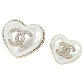 Spilla Chanel AB7007 Oro e Bianco