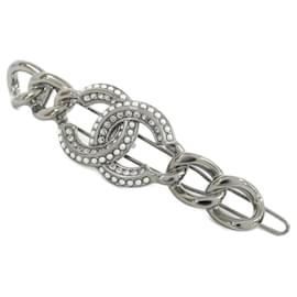 Barrette Chanel AB3785 Argento e Bianco