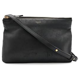 Borsa a tracolla Trio Small in pelle nera Celine - Céline